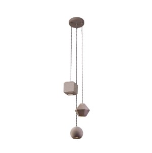 GEOMETRIC lampa wisząca betonowa 3xGU10 ozdobny przewód