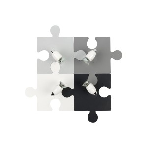PUZZLE lampa ścienna sufitowa regulowana biały/szary/czarny 4xGU10
