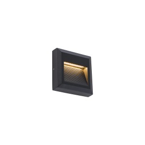 SIDEWALK SQUARE LED 8148 oprawa zewnętrzna natynkowa LED 3W 3000K czarna podświetlenie schodów  chodnika