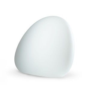 STONE M lampa na taras trawnik ozdobna biała 50cm E27 świecący kamień