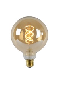 Żarówka LED G125 8W E27 2700K DIM filament szkło amber ściemnialna