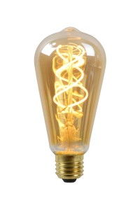  Żarówka LED ST64 5W E27 2200K DIM filament szkło amber  ściemnialna