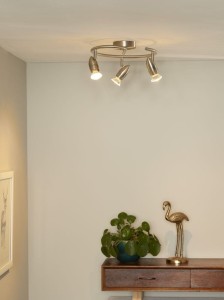 CARO-LED spoty satynowe spirala LED 3x5W 2700K regulowany