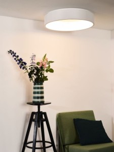 TALOWE nowoczesny biały plafon LED 42W 3000K fi 60cm oprawa przystosowana do ściemniania