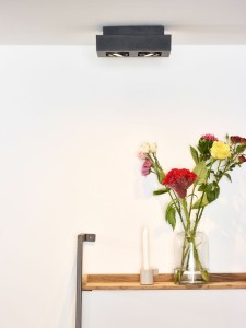 XIRAX lampa sufitowa LED 2x5W GU10 2200K/3000K LED Dim to warm czarna regulowana