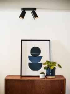 XYRUS LED 2x5W 3000K DIM spot regulowany czarny żarówka LED GU10 ściemnialna w komplecie