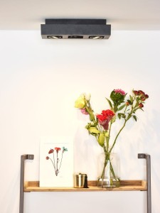 XIRAX lampa sufitowa LED 3x5W GU10 2200K/3000K LED Dim to warm czarna regulowana