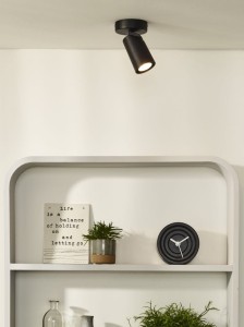 XYRUS LED 5W 3000K DIM spot czarny żarówka LED GU10 ściemnialna w komplecie LUCIDE 23954/06/30