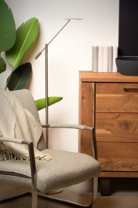 ANSELMO 19766/09/12 lampa stojąca satynowa LED 9W 3000K ściemniacz dotykowy 