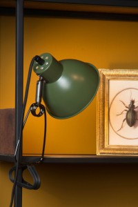 MOYS lampa przenośna na klips zielona 1xE27