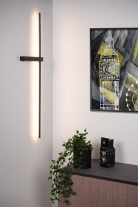 SEGIN kinkiet czarny 90cm nowoczesny LED 10W 2700K światło odbite akcentujące