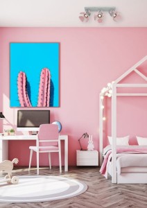 PICTO reflektor szaro-różowy 3xGU10 regulowany na listwie