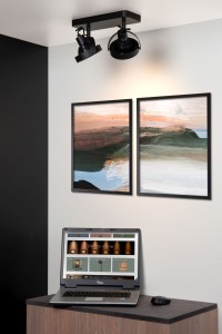 TALA LED 2x12W 3000K lampa ścienna sufitowa czarna regulowana żarówka LED ES111 GU10 ściemnialna w komplecie