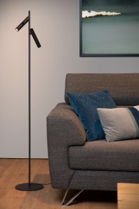 PHILON 79781/10/30 lampa stojąca czarna LED 2x4,5W ściemnianie dotykowe minimalistyczny design