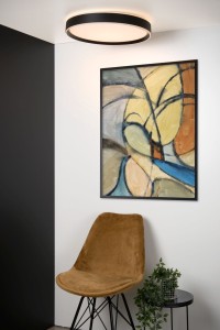 NURIA czarny plafon LED 36W 2700K fi 50cm 3 StepDim