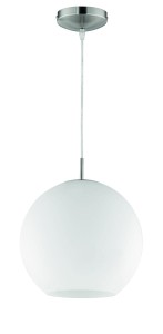 MOON R30153007 lampa wisząca biała szklana kula fi 30cm 1xE27