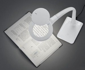 LUPO 527290101 lampa biurkowa z lupą biała LED 5W 3500K ściemnianie dotykowe