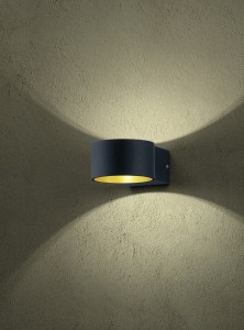 LACAPO 223410132 kinkiet czarny obręcz ze światłem odbitym LED 4,3W 3000K