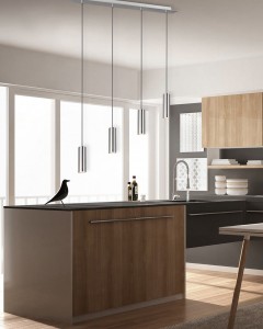 MARLEY 312400407 lampa wisząca nad stół tuby nikiel mat 4xGU10