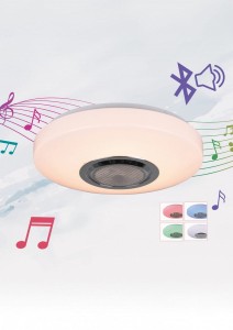 MAIA R69021101 plafon LED 10W RGBW z głośnikiem Bluetooth pilot w zestawie