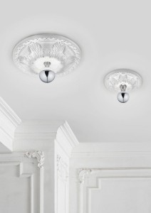 LILLY 603300101 lampa sufitowa ozdobna rozeta z gipsu 1xE27