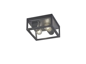 GARONNE 601860242 plafon zewnętrzny antracyt klosz szklany 2xE27