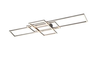 IRVINE 620010407 długa lampa sufitowa nikiel mat prostokątne ramki LED 60W 3000K-6000K DIM + pilot