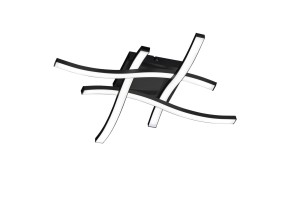 ROUTE plafon czarne fale LED 4x5W 3000K