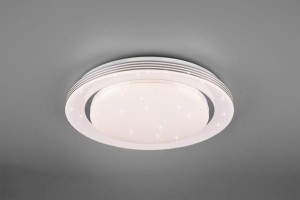 ATRIA plafon LED 21W 3000-6000K dodatki chrom fi 48cm sterowanie pilotem 