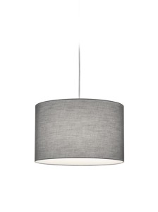 DUOLINE HOTEL 73330111 lampa wisząca abażur szary fi 40cm 1xE27 z adapterem do szyn 2-fazowych
