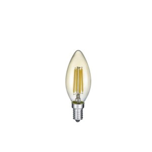 Żarówka LED B35 4W E14 2700K 400lm filament świeczka szkło bursztynowe 989-479