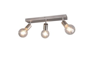 VANNES lampa ścienna sufitowa nikiel mat 3xE27 regulowana