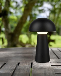 LENNON R52176102 lampa czarny grzyb LED 2W IP44 przenośna port USB-C ściemnianie dotykowe