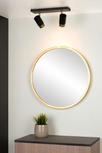 FLORIS spot czarno-złoty 2xGU10 regulowany