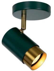 FLORIS spot zielono-złoty 1xGU10 regulowany