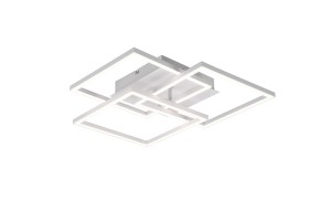 MOBILE geometryczna biała lampa LED 27W  2700-6000K z obrotowymi ramkami sterowanie barwą i natężeniem światła za pomocą pilota montaż na ścianie lub suficie