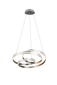 NURIA 326210107 lampa wisząca serpentyna nikiel mat fi 60cm LED 60W CCT