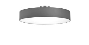 HOTEL 603900511 plafon z popielatej tkaniny fi 65cm 5xE27