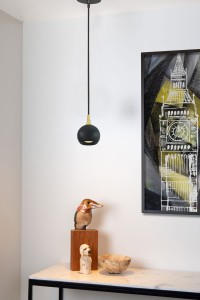 FAVORI lampa wisząca czarna kulki fi 9cm 1xGU10 