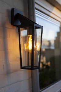 PINE 5296602012 długi kinkiet zewnętrzny retro czarny mat 1xE27 IP44