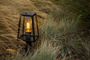 FIA 7290901012 niski słupek ogrodowy czarny 1xE27 IP44