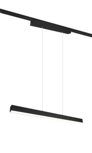 DUOLINE PAROS 73043132 lampa wisząca liniowa czarna LED 29W 3000K ściemnialna do szyn 2-fazowych światło góra dół