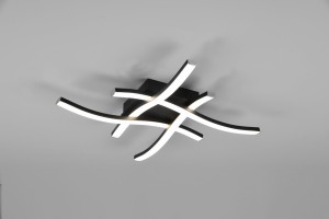 ROUTE plafon czarne fale LED 4x5W 4000K