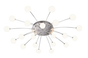 BULLET 641412107 nowoczesny żyrandol nikiel mat z białymi kuleczkami LED 21x1,5W 3000K 3stepDim