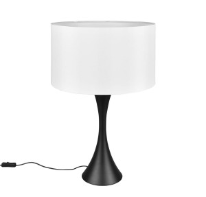 SABIA 515700132 lampa stołowa podstawa czarna abażur biały 1xE27