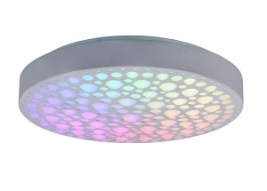 CHIZU biały plafon LED 22W RGB 2700-6000K fi 40cm zmiana barwy światła i ściemnianie za pomocą pilota