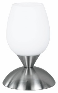 CUP II lampa nocna satynowa z białym kloszem w kształcie kielicha 1xE14 DIM