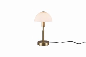 DON II lampa stołowa złota klasyczna z białym kloszem 1xE14 ściemnianie dotykowe