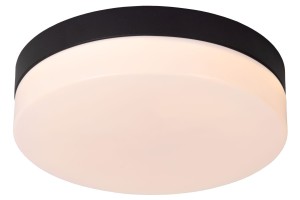 BISKIT plafon łazienkowy LED 12W IP44 fi 23cm czarny z czujnikiem ruchu