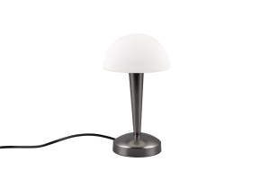 CANARIA lampa stołowa czarny chrom klosz szkło mleczne LED 5W E14 DIM